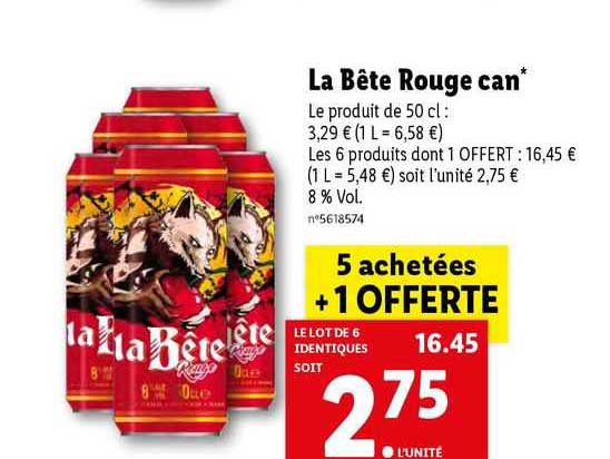 La Bête Rouge Can