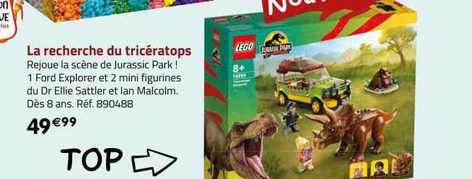 la recherche du tricératops lego jurassic park