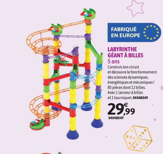 labyrinthe géant à billes 5 ans