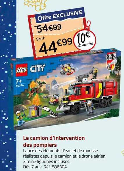 le camion d'intervention des pompiers