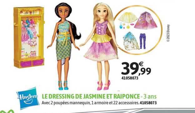 le dressing de jasmine et raiponce hasbro - 3 ans