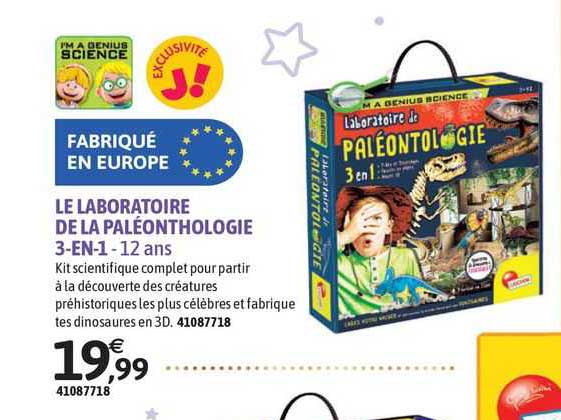 Le Laboratoire De La Paléonthologie 3-en-1 - 12 Ans