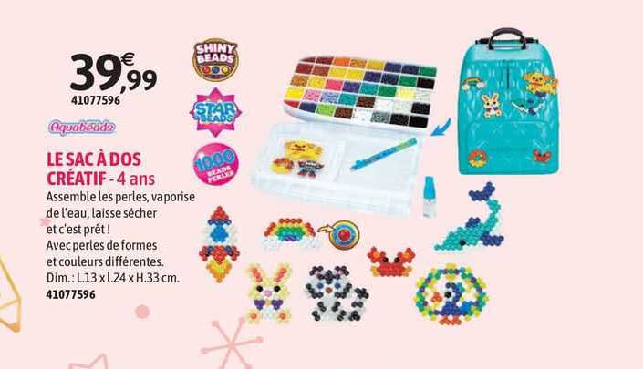le sac à dos créatif aquabeads - 4 ans