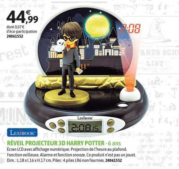 lexibook réveil projecteur 3d harry potter