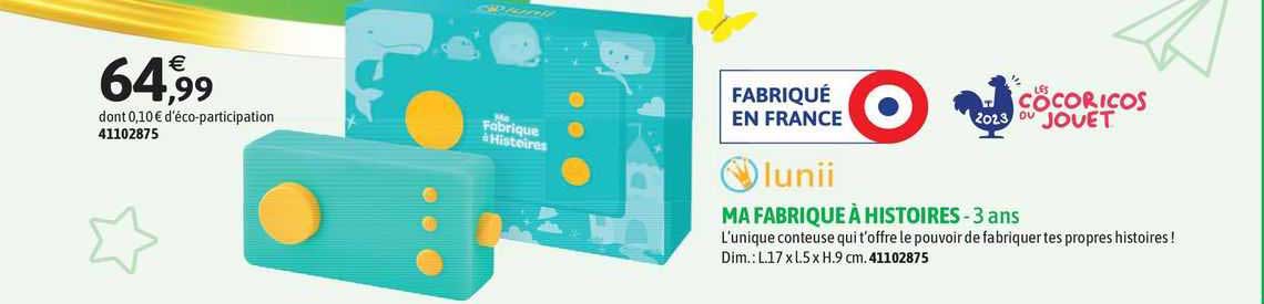 Lunii Ma Fabrique à Histoires Les Cocoricos Du Jouet