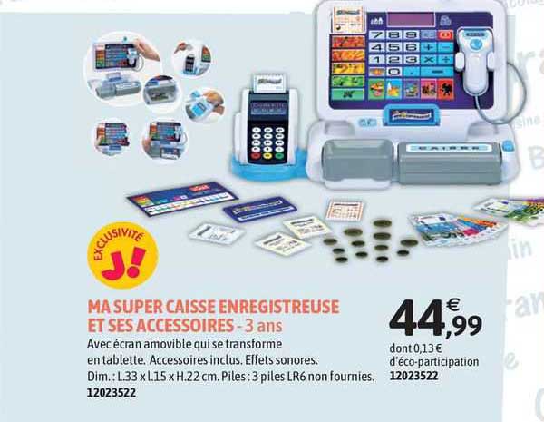 ma super caisse enregistreuse et ses accessoires