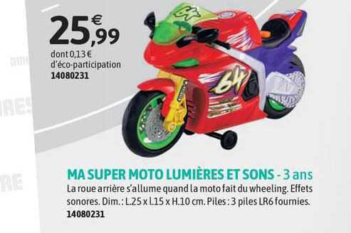 ma super moto lumières et sons