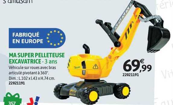 ma super pelleteuse excavatrice - 3 ans
