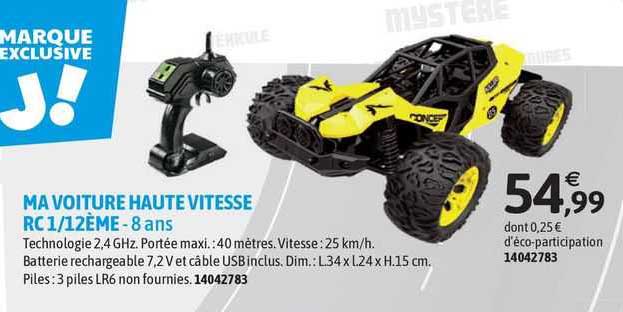 ma voiture haute vitesse rc 1/12ème