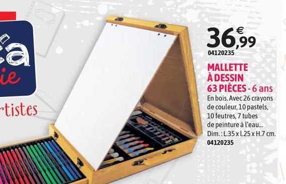 malette à dessin 63 pièces