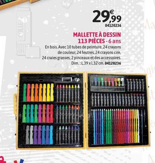 Mallette à Dessin 113 Pièces