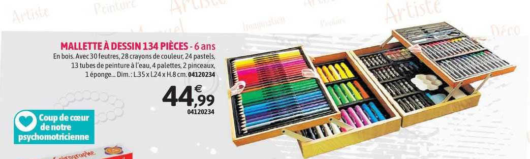 Mallette à Dessin 134 Pièces