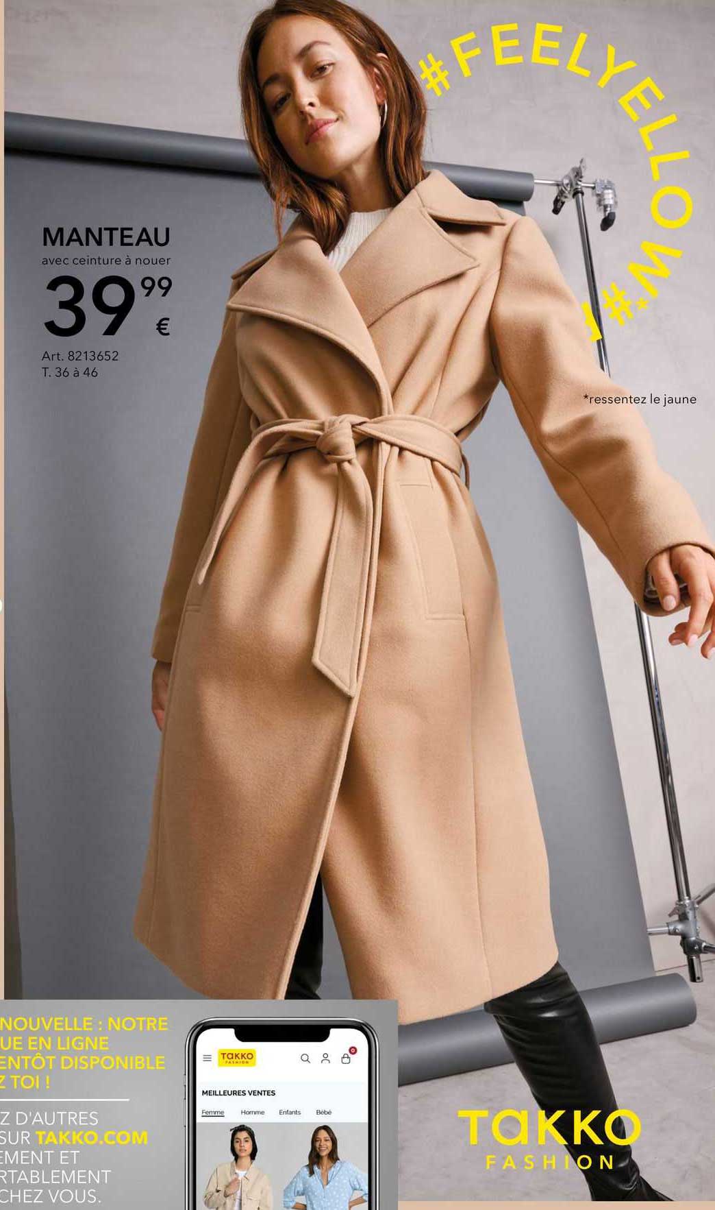 Manteau Avec Ceinture à Nouer