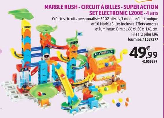 marble rush-circuit à billes - super action set electronic l200e - 4 ans