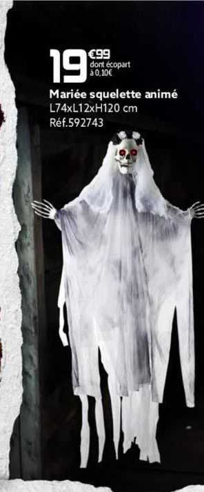 mariée squelette animé