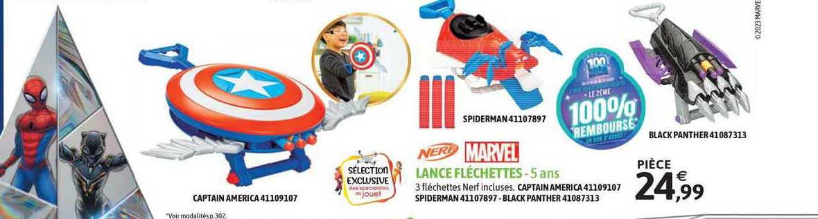 marvel lance fléchettes - 5 ans