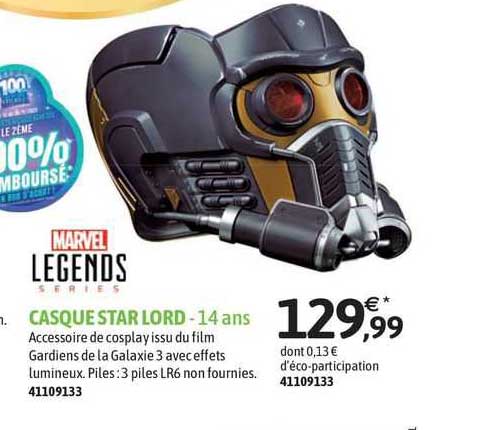 marvel legends casque star lord