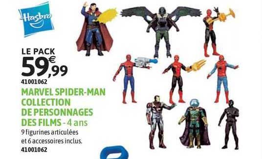 marvel spider-man collection de personnages des films