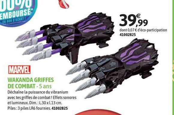 marvel wakanda griffes de combat