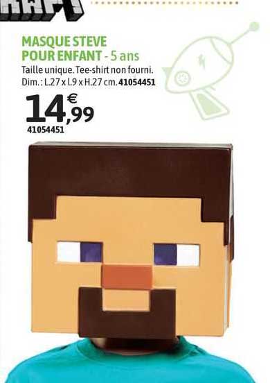 masque steve pour enfant