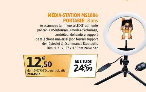 média-station ms1806 portable - 8 ans