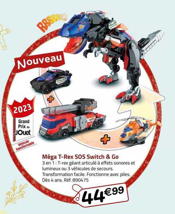 méga t-rex sos switch & go