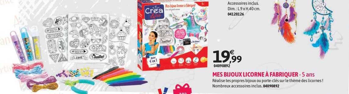 mes bijoux licorne à fabriquer - 5 ans