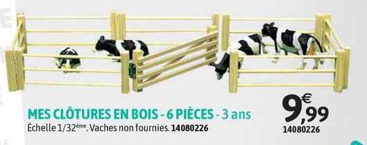 mes clôtures en bois - 6 pièces