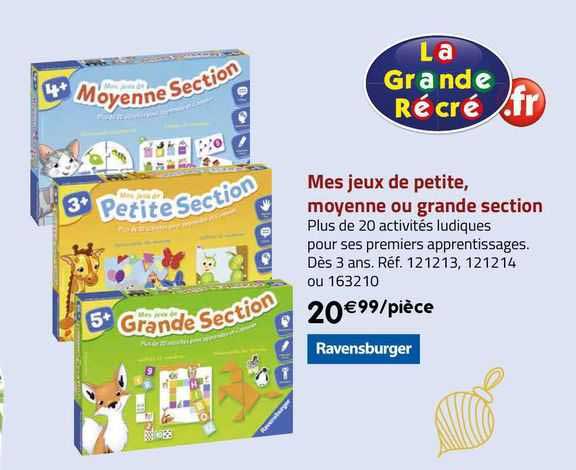 mes jeux de petite, moyenne ou grande section