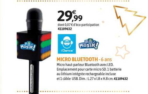 micro bluetooth - 6 ans