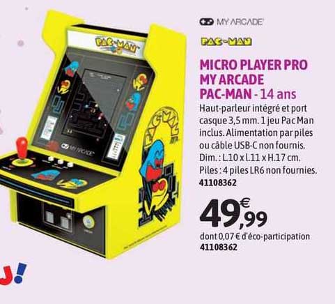 micro player pro my arcade pac-man-14ans