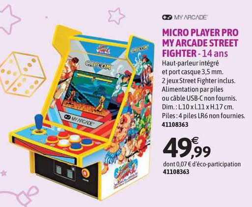 micro player pro my arcade street fighter - 14 ans