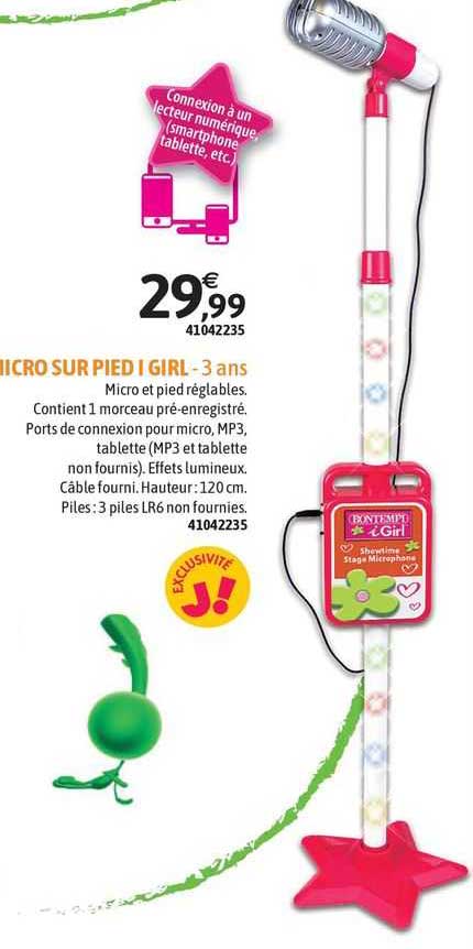 micro sur pied i girl - 3 ans