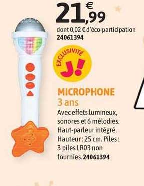 microphone - 3 ans