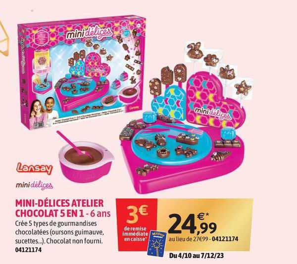 mini-délices atelier chocolat 5 en 1 lansay - 6 ans