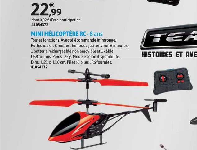 mini hélicoptère rc - 8 ans