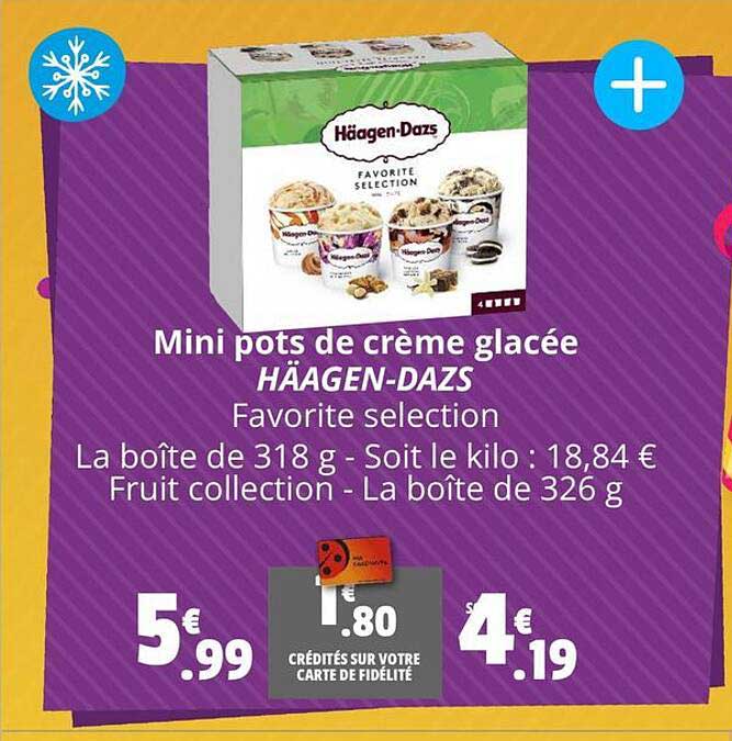 mini pots de crème glacée häagen-dazs