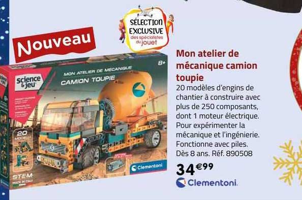 mon atelier de mécanique camion toupie clementoni