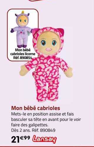 mon bébé cabrioles