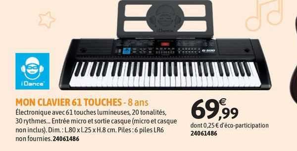 mon clavier 61 touches - 8 ans