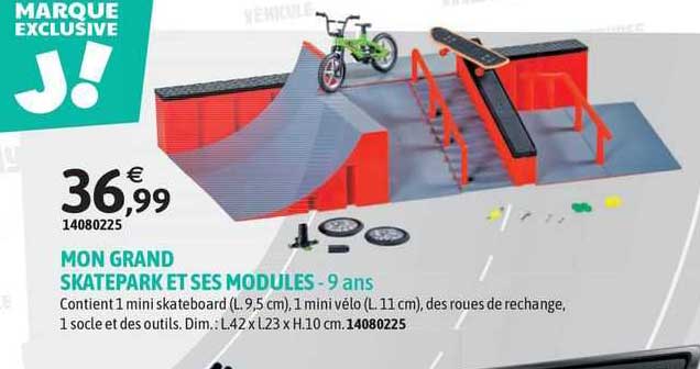 mon grand skatepark et ses modules - 9 ans