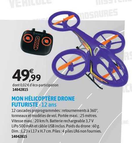 mon hélicoptère drone futuriste - 12 ans