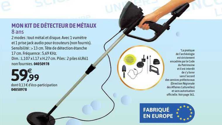 mon kit de détecteur de métaux