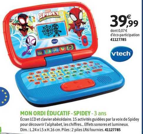 mon ordi éducatif - spidey vtech - 3 ans