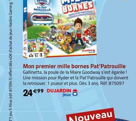 mon premier mille bornes pat'patrouille dujardin