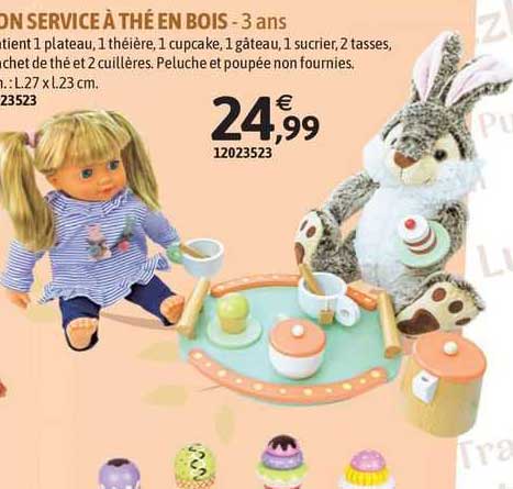 mon service à thé en bois