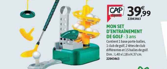 mon set d'entraînement de golf - 3 ans