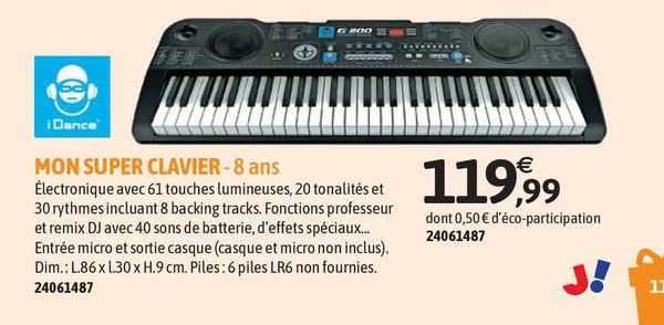mon super clavier - 8 ans