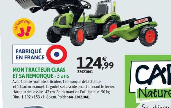 mon tracteur claas et sa remorque - 3 ans