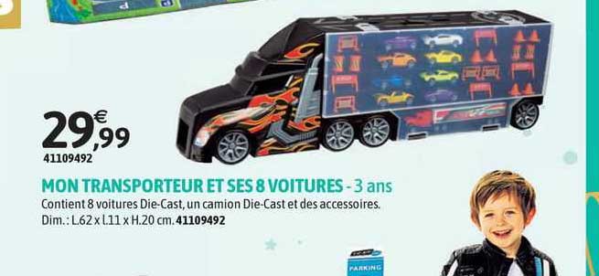 mon transporteur et ses 8 voitures - 3 ans